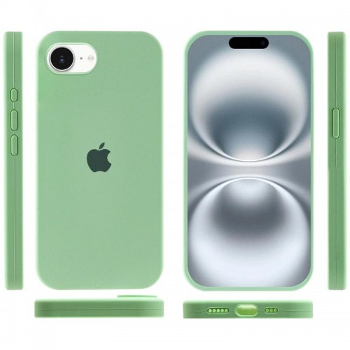 Чехол Silicone Case Full Protective (AA) для Apple iPhone 16e (6.1") Зелёный / Pistachio