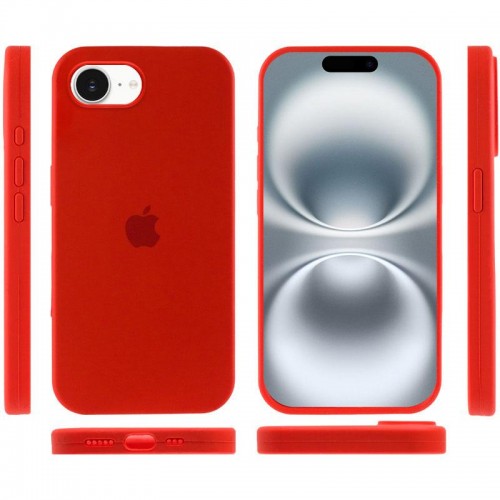 Чехол Silicone Case Full Protective (AA) для Apple iPhone 16e (6.1") Красный / Red