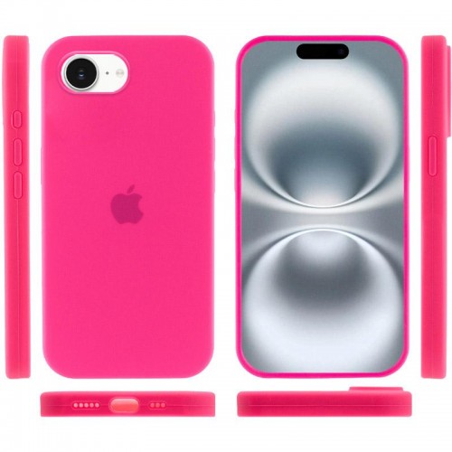 Чохол Silicone Case Full Protective (AA) для Apple iPhone 16e (6.1") Рожевий / Barbie pink