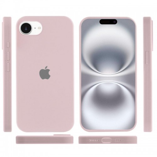 Чохол Silicone Case Full Protective (AA) для Apple iPhone 16e (6.1") Рожевий / Chalk Pink