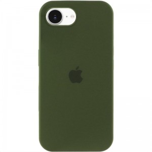 Чехол Silicone Case Full Protective (AA) для Apple iPhone 16e (6.1") Зелёный / Dark Olive