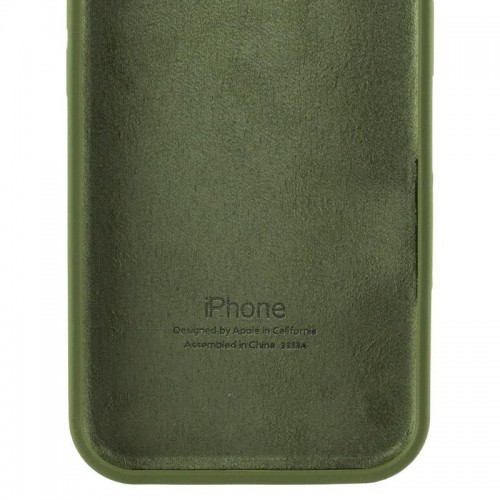Чехол Silicone Case Full Protective (AA) для Apple iPhone 16e (6.1") Зелёный / Dark Olive