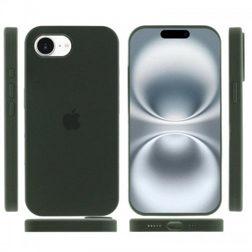 Чехол Silicone Case Full Protective (AA) для Apple iPhone 16e (6.1") Зеленый / Cyprus Green