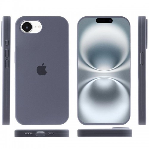 Чехол Silicone Case Full Protective (AA) для Apple iPhone 16e (6.1") Серый / Lavender Gray