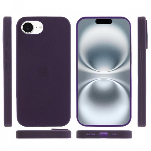Чехол Silicone Case Full Protective (AA) для Apple iPhone 16e (6.1") Фиолетовый / Elderberry