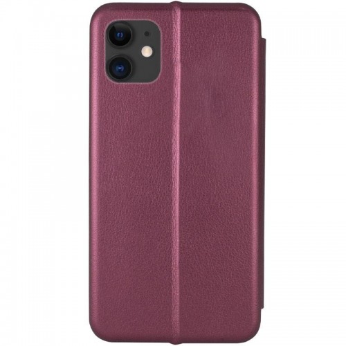 Кожаный чехол-книжка Classy для Apple iPhone 13 / 14 (6.1") Бордовый