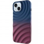 Чехол TPU ColorWave для Apple iPhone 15 (6.1") темно-синий / сливовый