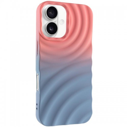 Чехол TPU ColorWave для Apple iPhone 16 (6.1") Персиковый / Небесный
