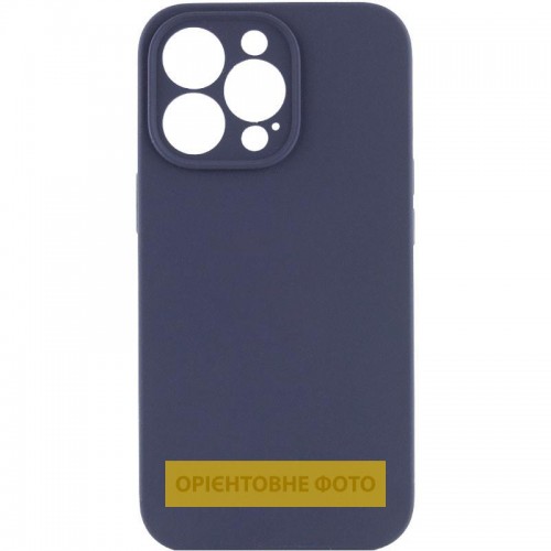 Чехол Silicone Case Full Camera Protective (AA) NO LOGO для Apple iPhone 16e (6.1") Тёмно-синий / Midnight blue