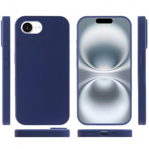 Чохол Silicone Case Full Protective (AA) NO LOGO для Apple iPhone 16e (6.1") Синій / Deep navy