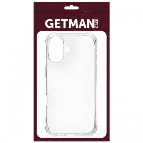 TPU чохол GETMAN Ease logo посилені кути для Apple iPhone 17 (6.3") Безбарвний (прозорий)