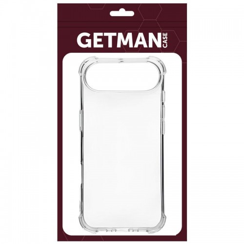 TPU чохол GETMAN Ease logo посилені кути для Apple iPhone 17 Air (6.5") Безбарвний (прозорий)