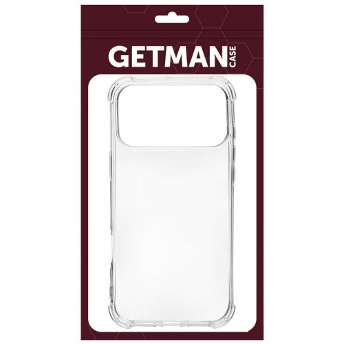 TPU чохол GETMAN Ease logo посилені кути для Apple iPhone 17 Pro Max (6.9") Безбарвний (прозорий)