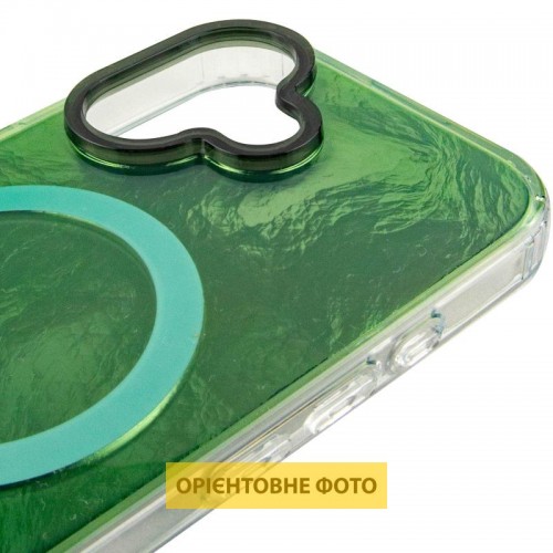 Чехол TPU Shiny Mountain (MagFit) для Apple iPhone 17 (6,3") Зеленый