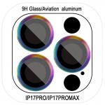 Захисне скло Metal Classic на камеру (у упак.) для Apple iPhone 17 Pro (6.3") / 17 Pro Max (6.9") Бузковий / Rainbow