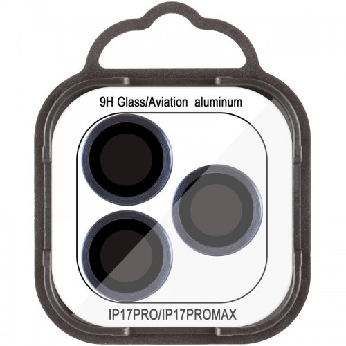 Захисне скло Metal Classic на камеру (у упак.) для Apple iPhone 17 Pro (6.3") / 17 Pro Max (6.9") Синій / Dark Blue
