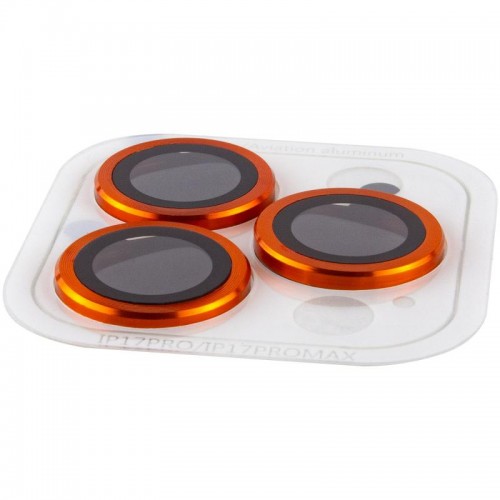 Защитное стекло Metal Classic на камеру (в упак.) для Apple iPhone 17 Pro (6.3") / 17 Pro Max (6.9") Оранжевый / Orange