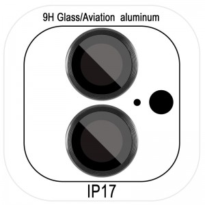 Захисне скло Metal Classic на камеру (у упак.) для Apple iPhone 17 (6.3") Чорний / Black