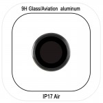 Захисне скло Metal Classic на камеру (у упак.) для Apple iPhone 17 Air (6.5") Чорний / Black
