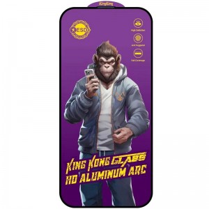 Захисне скло 5D Anti-static Purple (тех.пак) для Apple iPhone 17 (6.3") Чорний