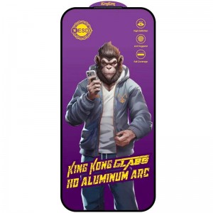 Захисне скло 5D Anti-static Purple (тех.пак) для Apple iPhone 17 Pro Max (6.9") Чорний