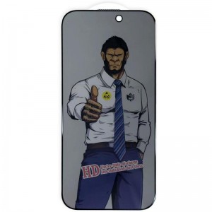 Захисне скло Privacy 5D Anti-Static (тех.пак) для Apple iPhone 17 / 16 Pro (6.3") Чорний