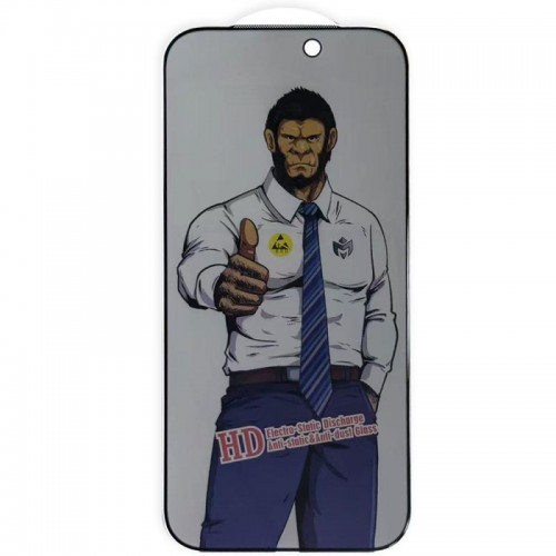 Захисне скло Privacy 5D Anti-Static (тех.пак) для Apple iPhone 17 Pro (6.3") Чорний