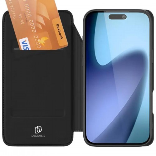 Чохол-книжка Dux Ducis з кишенею для візиток для Apple iPhone 17 Pro Max (6.9") Чорний