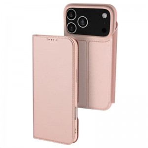Чохол-книжка Dux Ducis з кишенею для візиток для Apple iPhone 17 Pro Max (6.9") Rose Gold