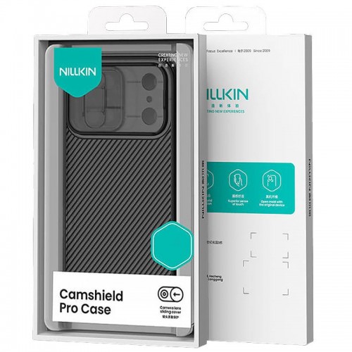 Карбонова накладка Nillkin CamShield Pro для Apple iPhone 17 Pro (6.3") Transparent black
