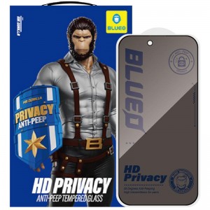 Захисне 2.5D скло Blueo Full Cover Anti-Peep для Apple iPhone 17 / 17 Pro (6.3") Чорний