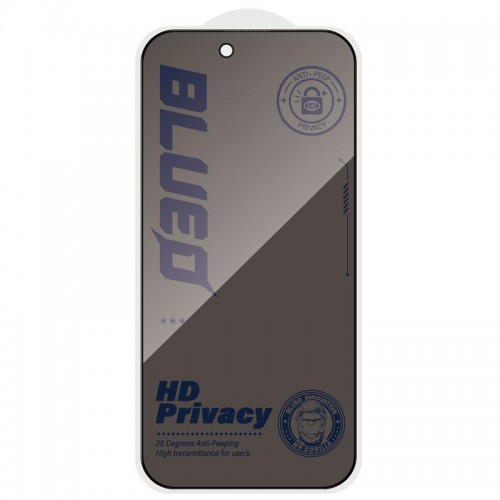 Защитное 2.5D стекло Blueo Full Cover Anti-Peep для Apple iPhone 17 / 17 Pro (6.3") Черный