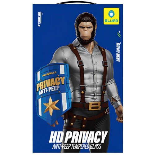 Захисне 2.5D скло Blueo Full Cover Anti-Peep для Apple iPhone 17 Air (6.5") Чорний