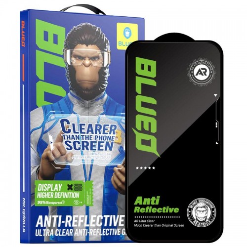 Защитное 2.5D стекло Blueo AR Anti-Reflective HD для Apple iPhone 17 Pro Max / 16 Pro Max (6.9") Чёрный