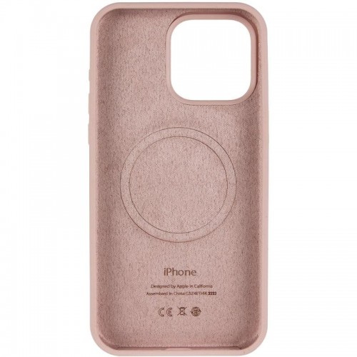 Чохол Silicone Case (AA) Logo with MagSafe для Apple iPhone 11 (6.1") Рожевий / Pink Sand