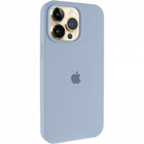 Чехол Silicone Case (AA) Logo with MagSafe для Apple iPhone 12 Pro / 12 (6.1") Голубой / Lilac Blue