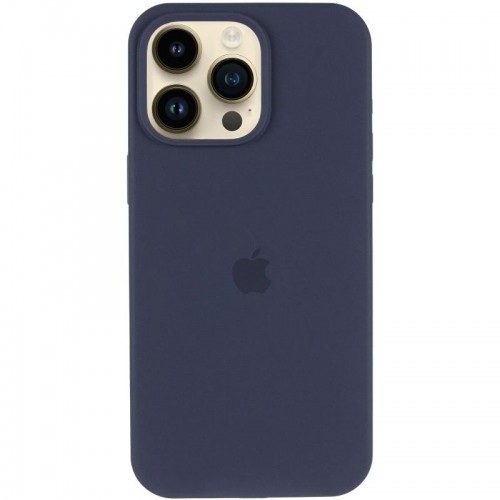 Чохол Silicone Case (AA) Logo with MagSafe для Apple iPhone 12 Pro Max (6.7") Темно-синій / Midnight blue
