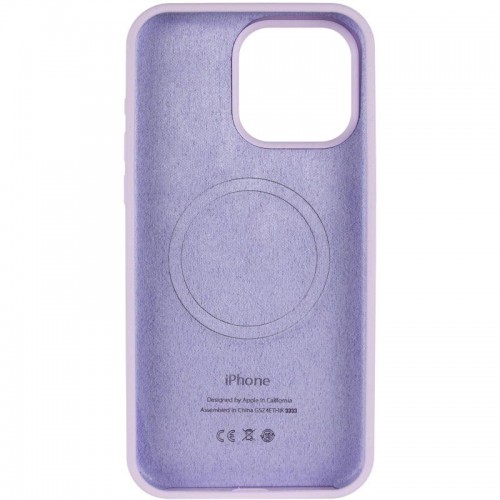 Чехол Silicone Case (AA) Logo with MagSafe для Apple iPhone 13 (6.1") Сиреневый / Lilac