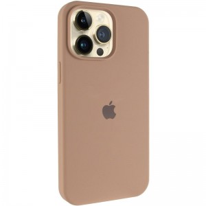 Чохол Silicone Case (AA) Logo with MagSafe для Apple iPhone 13 Pro (6.1") Бежевий / Desert Gold