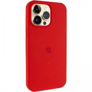 Чехол Silicone Case (AA) Logo with MagSafe для Apple iPhone 13 Pro (6.1") Красный / Red