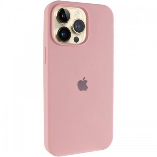 Чохол Silicone Case (AA) Logo with MagSafe для Apple iPhone 13 Pro (6.1") Рожевий / Pink Sand