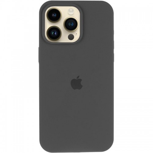 Чехол Silicone Case (AA) Logo with MagSafe для Apple iPhone 13 Pro Max (6.7") Серый / Dark Gray