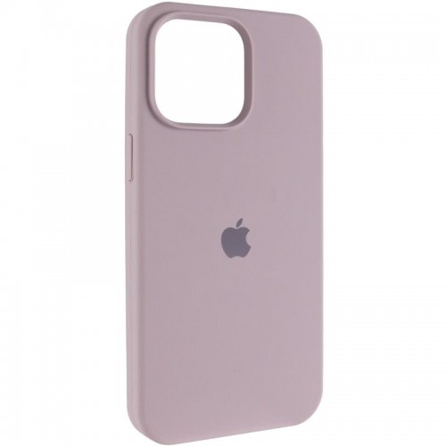 Чехол Silicone Case (AA) Logo with MagSafe для Apple iPhone 14 (6.1") Серый / Lavender