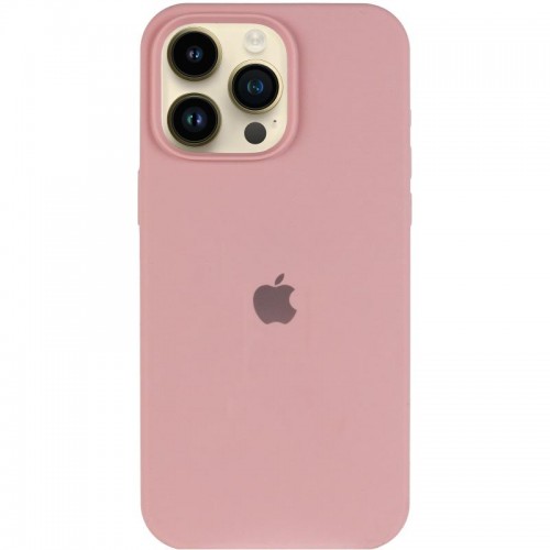 Чехол Silicone Case (AA) Logo with MagSafe для Apple iPhone 14 Pro (6.1") Розовый / Pink Sand