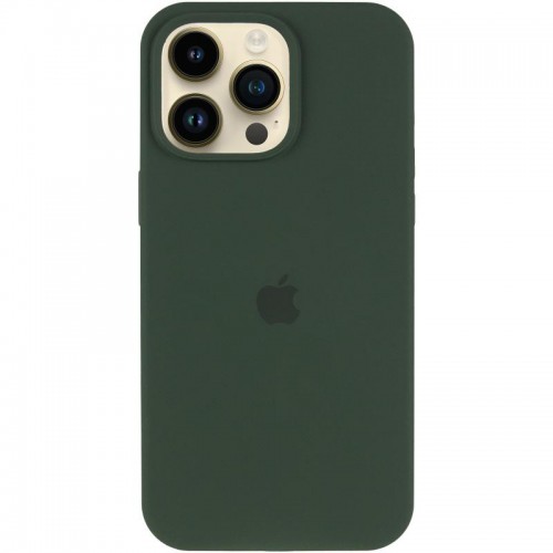Чехол Silicone Case (AA) Logo with MagSafe для Apple iPhone 14 Pro Max (6.7") Зелёный / Cyprus Green
