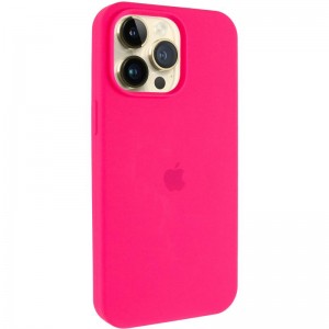 Чохол Silicone Case (AA) Logo with MagSafe для Apple iPhone 14 Pro Max (6.7") Рожевий / Barbie pink