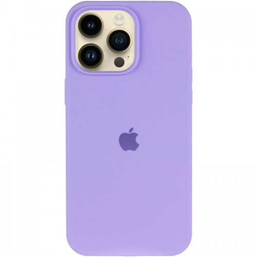 Чохол Silicone Case (AA) Logo with MagSafe для Apple iPhone 14 Pro Max (6.7") Бузковий / Dasheen