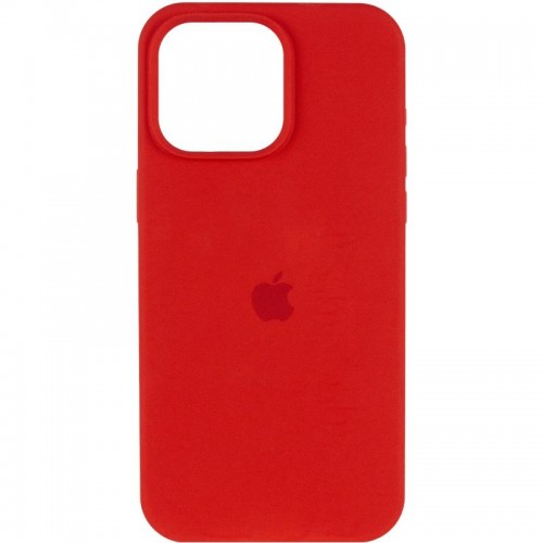 Чохол Silicone Case (AA) Logo with MagSafe для Apple iPhone 15 (6.1") Червоний / Red