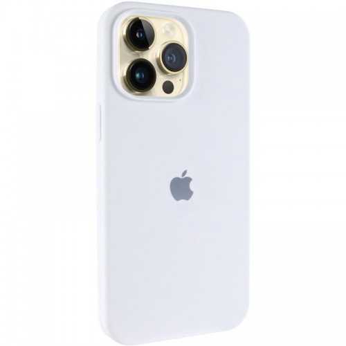 Чехол Silicone Case (AA) Logo with MagSafe для Apple iPhone 15 Pro (6,1") Белый / White