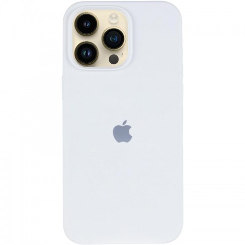 Чехол Silicone Case (AA) Logo with MagSafe для Apple iPhone 15 Pro (6,1") Белый / White